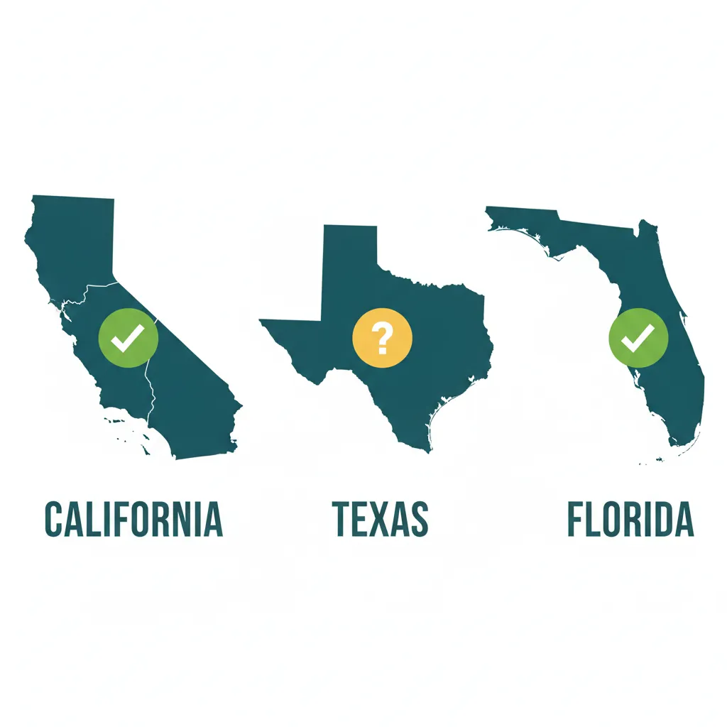 State-by-state comparison of HOA rental restriction grandfathering protections in Florida, California, and Texas