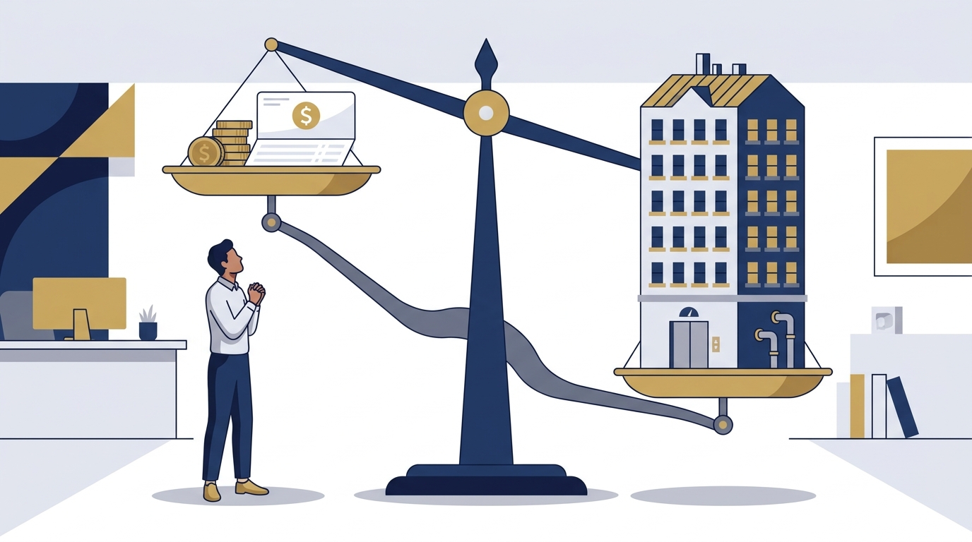 A buyer comparing a condo building's actual reserve balance against its fully funded target