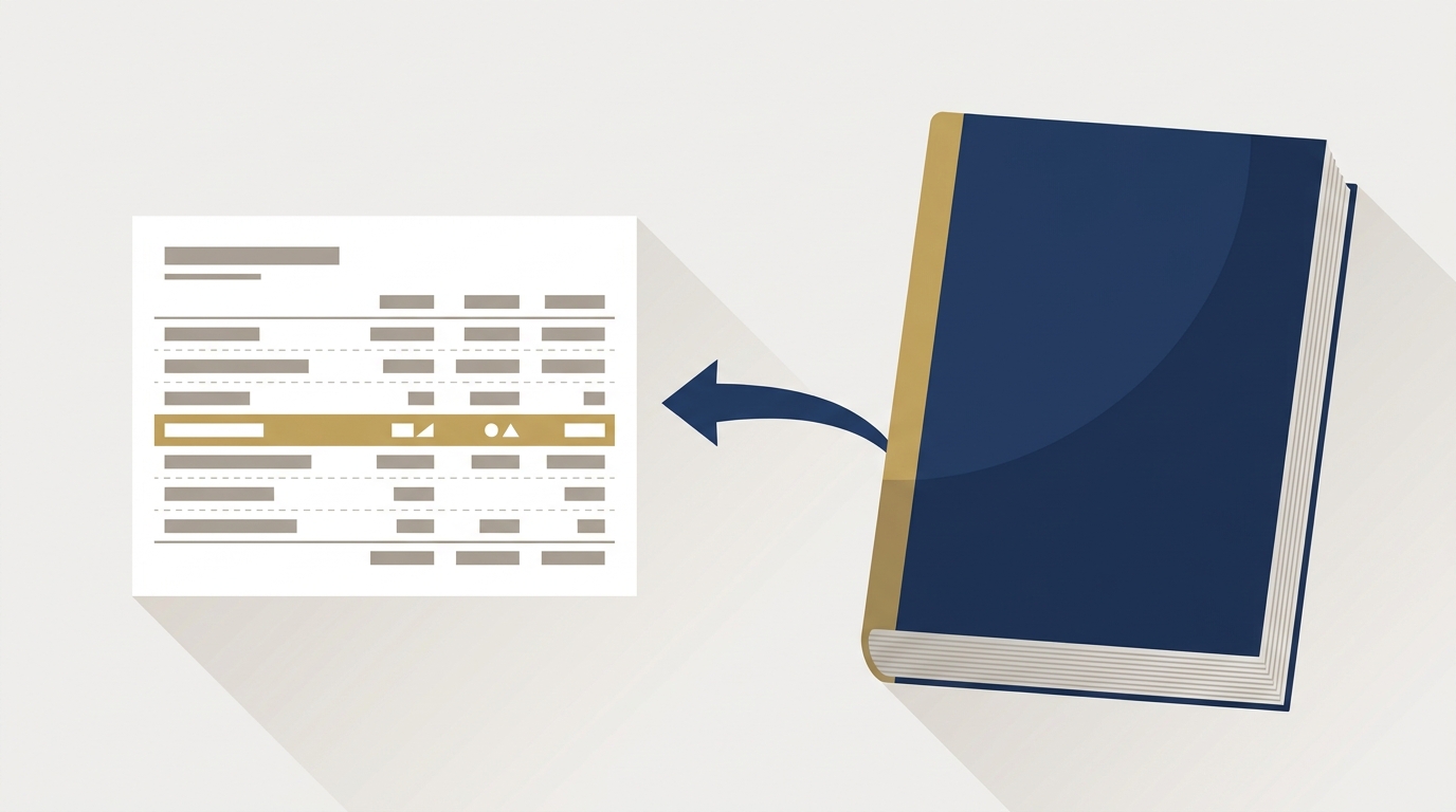 A flat vector illustration of a budget page with a reserve line item highlighted, next to a bound reserve study report with an arrow running from the report to the budget line