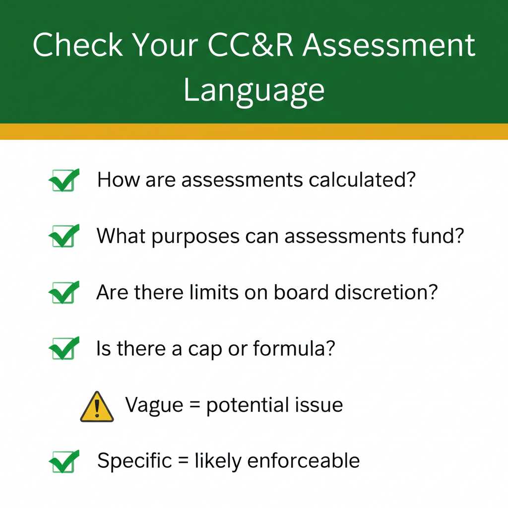 Check Your CC&R Assessment Language checklist
